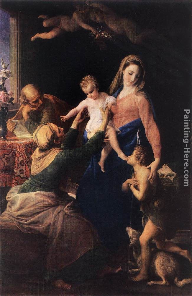 Holy Family painting - Pompeo Girolamo Batoni Holy Family art painting
